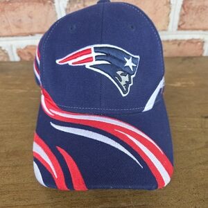 Reebok Navy Red White New England Patriots Curved Brim Cap